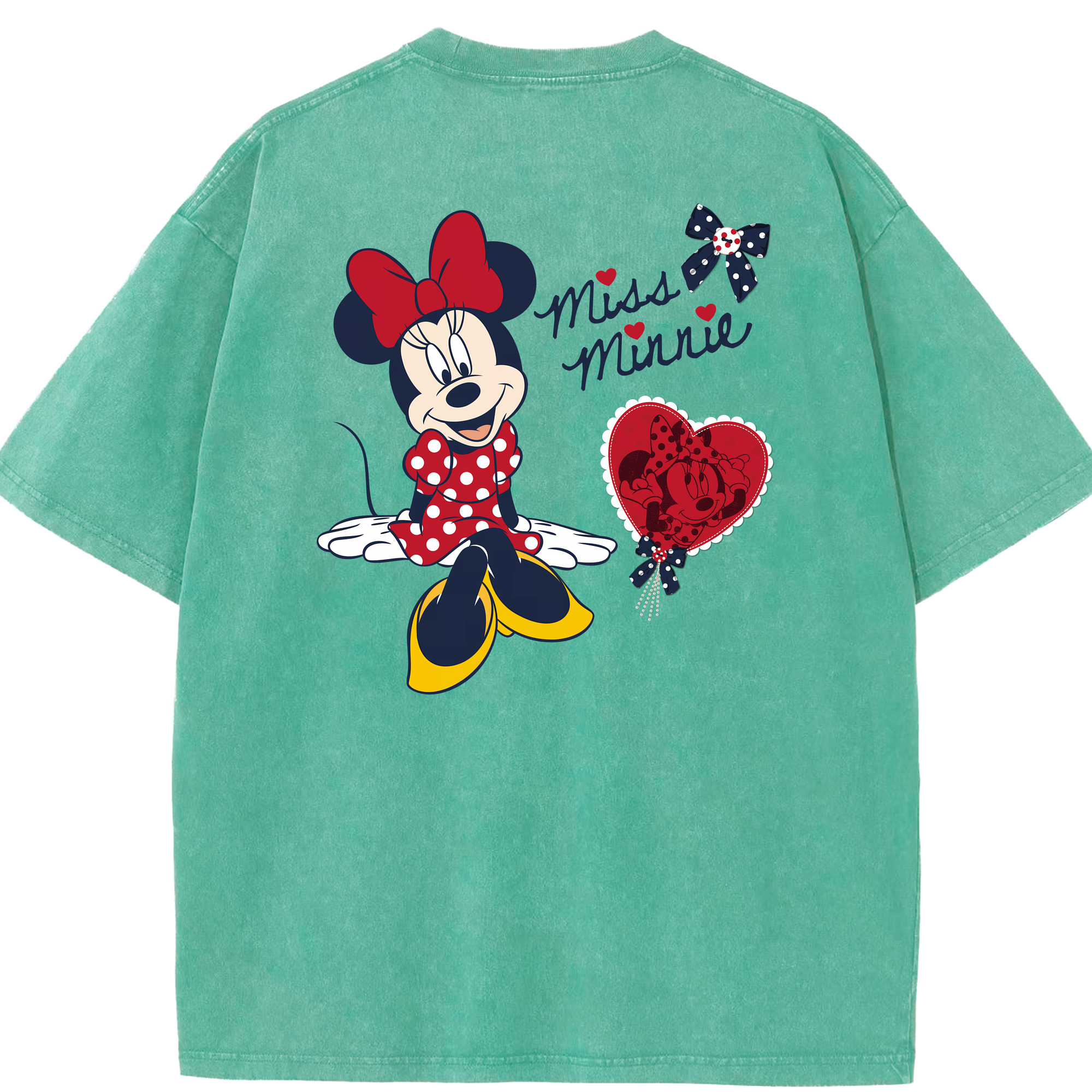 （画像用） ミッキーマウス Mickey Mouse 綿100% ヴィンテージ風 半袖Tシャツ（背面プリント）